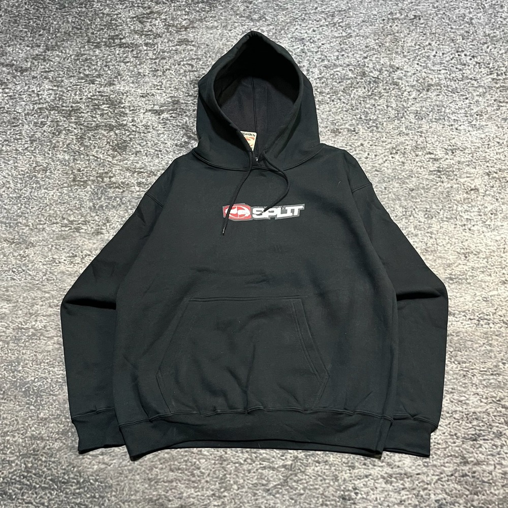 Split Skateboards Sweatshirt Hoodie‎ Mens Medium Black Vintage Y2K Grunge Skater